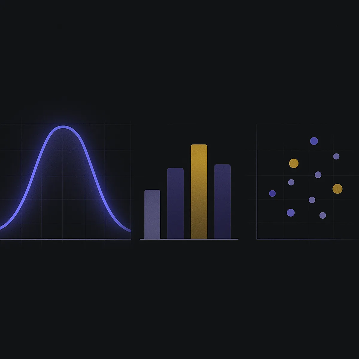 Abstract probability charts and distribution curves